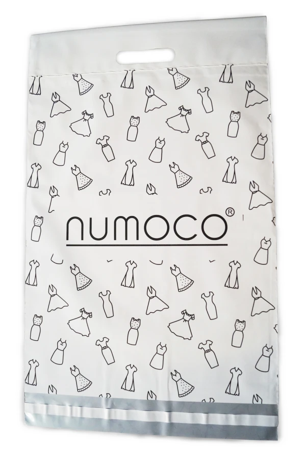 0-6 Small fillbag - white matt + black numoco logo with handle