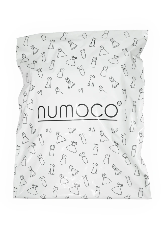 0-7 Large foil transport bag - white gloss + black numoco logo