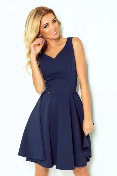 114-7 Dress circle - heart-shaped neckline - Navy Blue