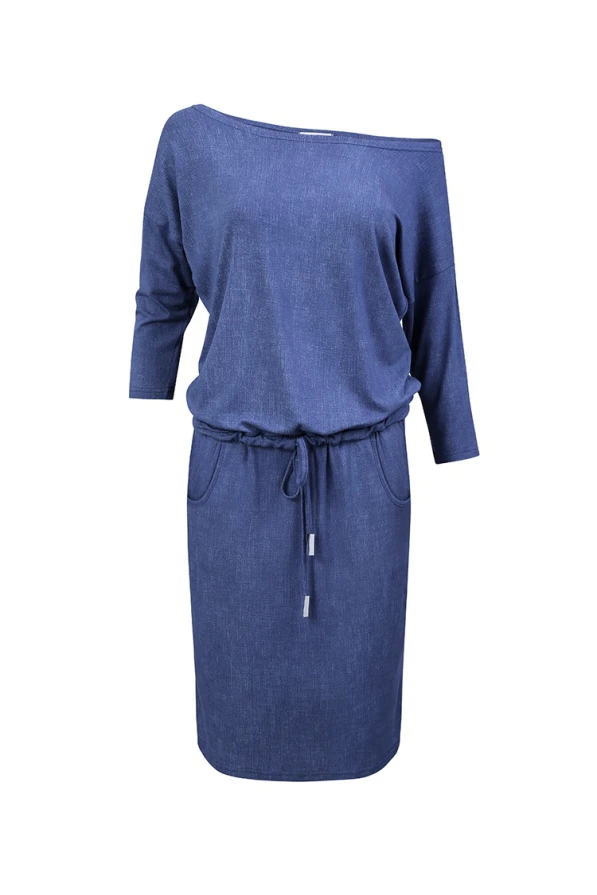 Sporty dress - viscose - Blue jeans 13-20