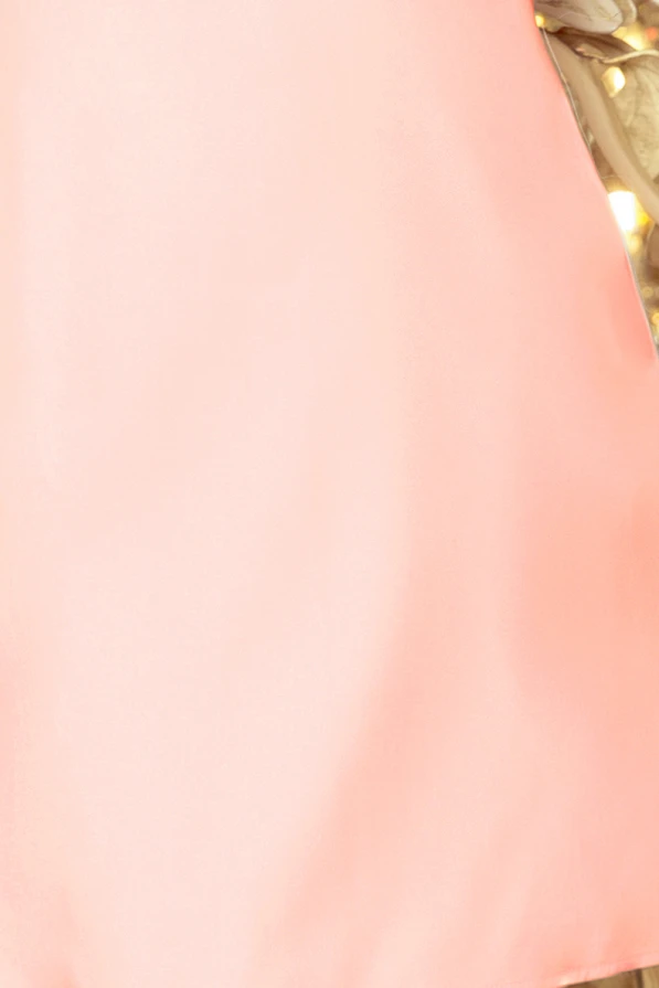 217-4 NEVA Trapezoidal dress with flared sleeves - pastel pink