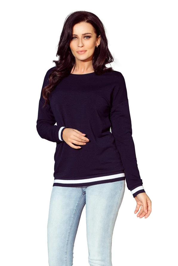 222-1 Comfortable sweatshirt - navy blue