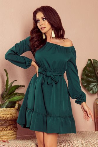 265-1 DAISY Dress with frills - green