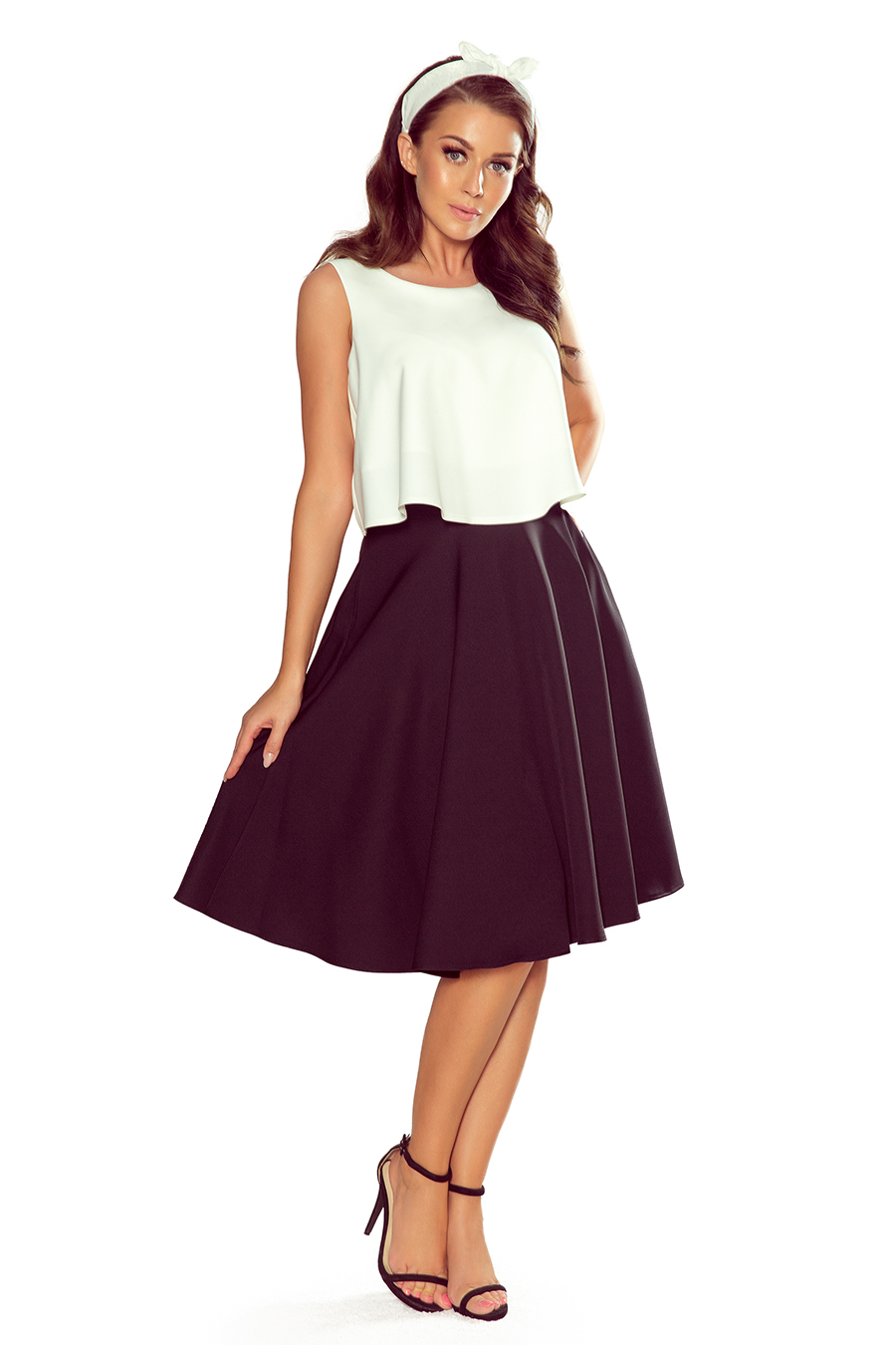 266-2 Midi skirt with pockets - black - Numoco EN